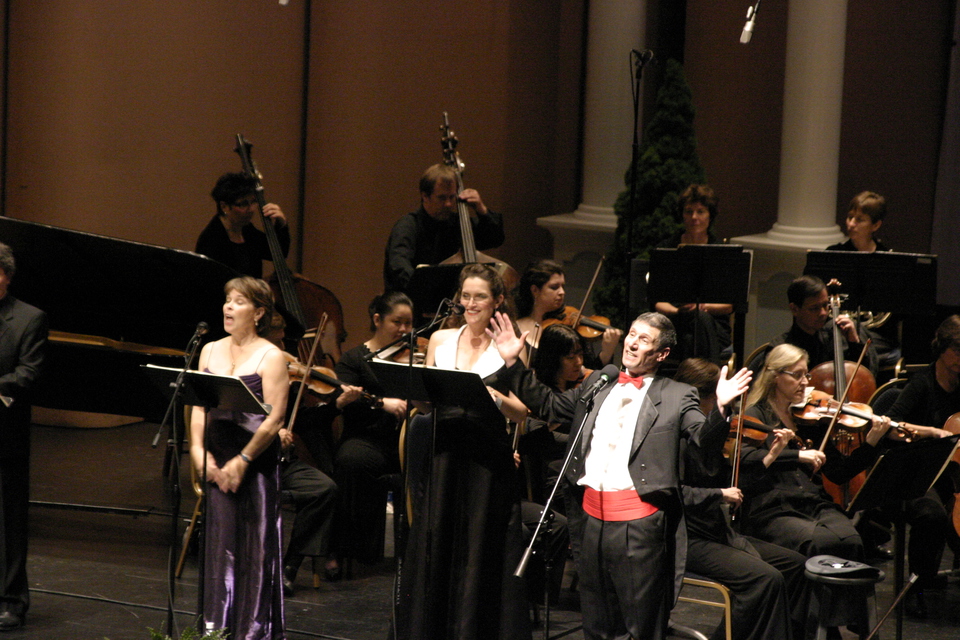 Richard Susan and Elin with the Orchestra